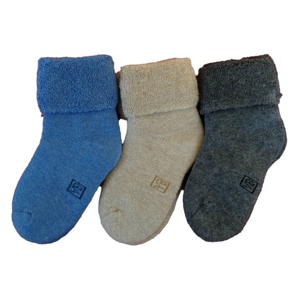 Lian LifeStyle Children 3 or 6 Pairs//Colors Pack Wool Socks Plain Color